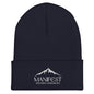 Manifest Decide Vision Do embroidered beanie — motivational winter beanie by DHA Clothing Co.