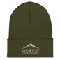 Manifest Decide Vision Do embroidered beanie — motivational winter beanie by DHA Clothing Co.