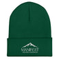 Manifest Decide Vision Do embroidered beanie — motivational winter beanie by DHA Clothing Co.