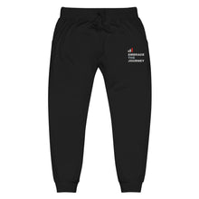 Embrace the Journey Clean Stack Joggers in Black — front view