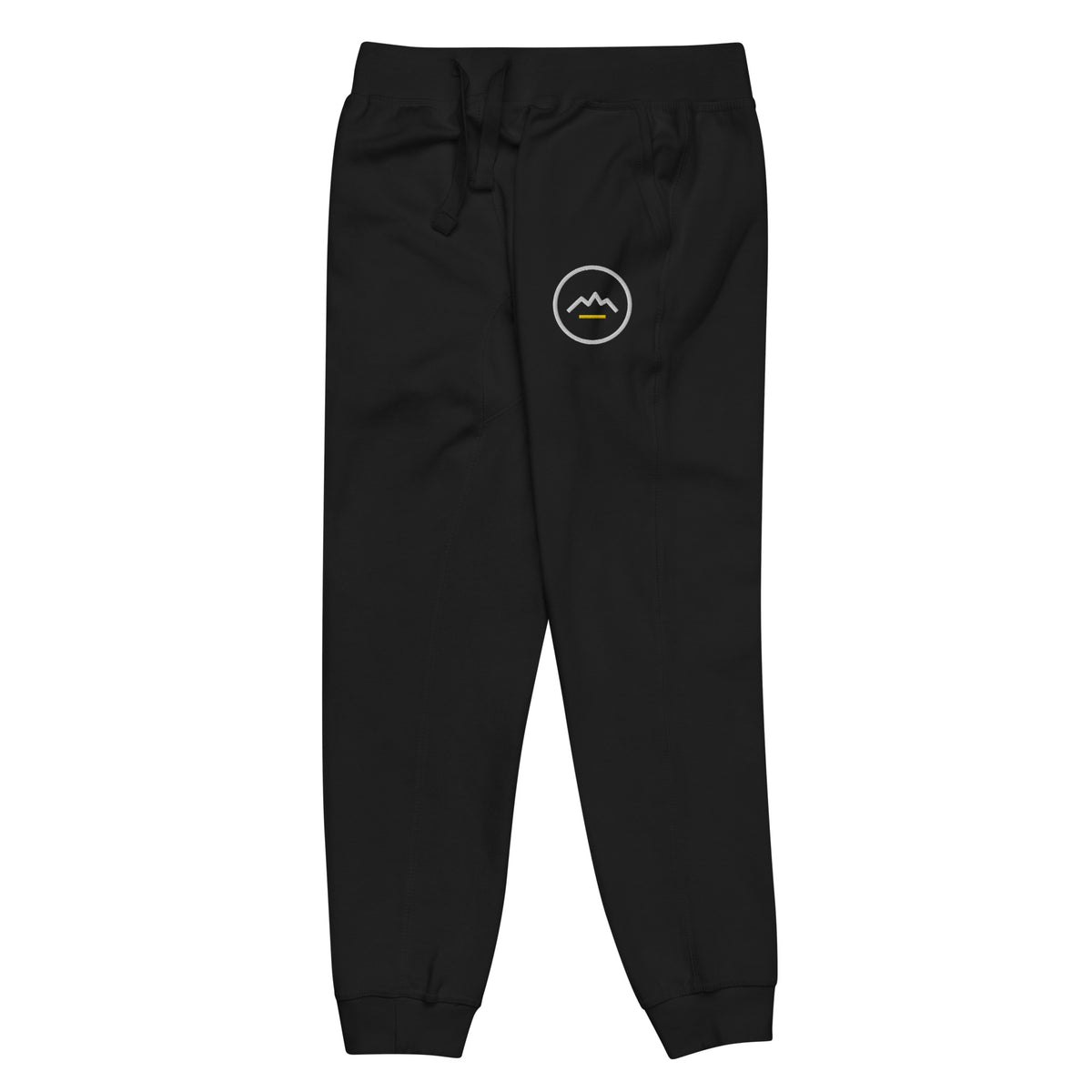Summit Emblem Joggers in Black — front-left view