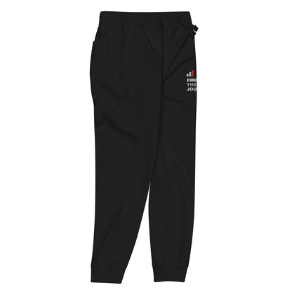 Embrace the Journey Clean Stack Joggers in Black — front-right view