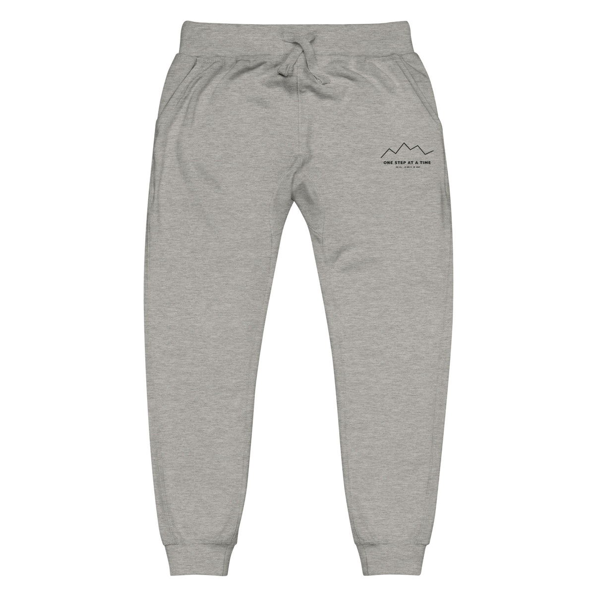 One Step at a Time Joggers in Carbon Grey — front view