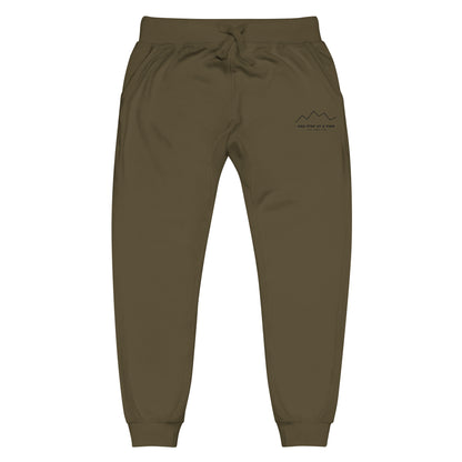 One Step at a Time Joggers in Military Green — front view