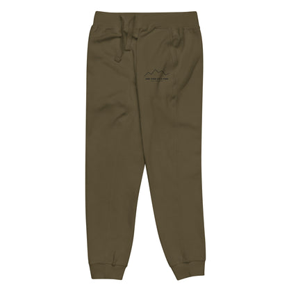 One Step at a Time Joggers in Military Green — front-left view