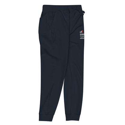 Embrace the Journey Clean Stack Joggers in Navy Blazer — front-right view