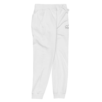 One Step at a Time Joggers in White — front-right view