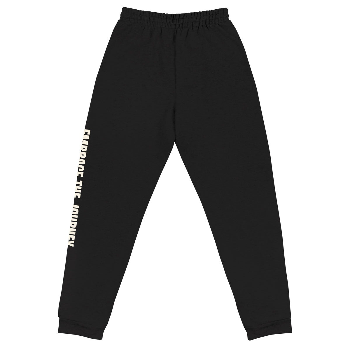 Embrace the Journey joggers in Black — back view