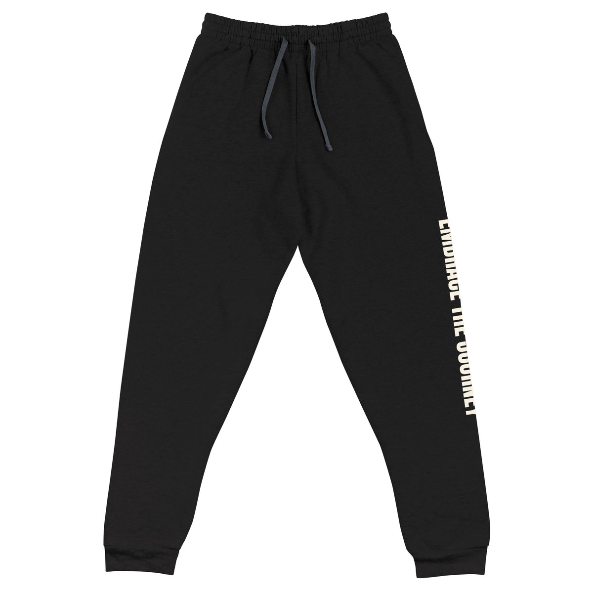 Embrace the Journey joggers in Black — front view