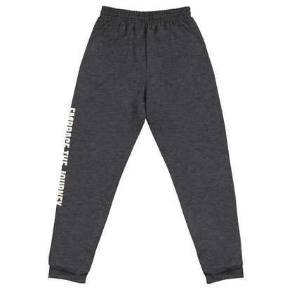Embrace the Journey joggers in Charcoal Heather — back view