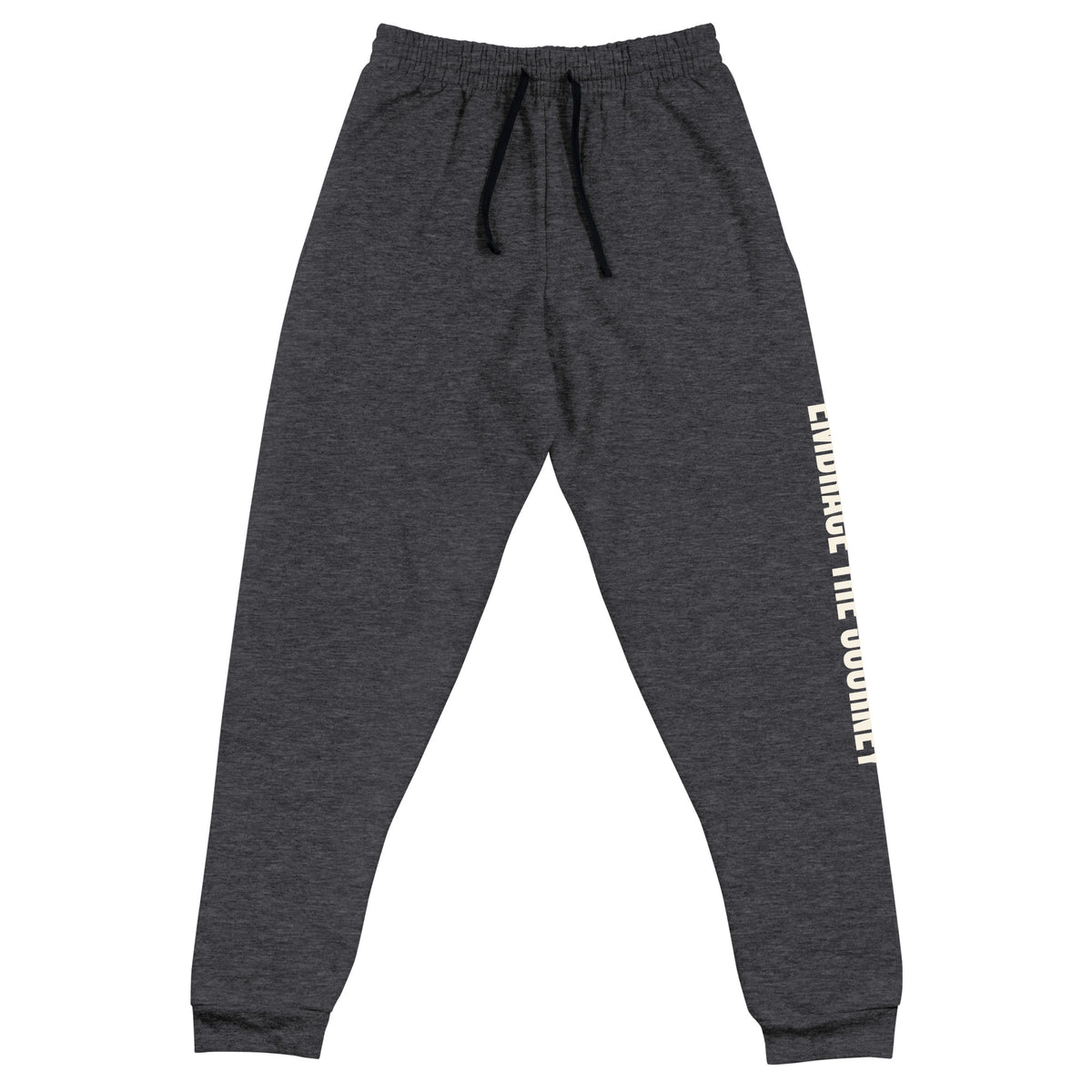 Embrace the Journey joggers in Charcoal Heather — front view
