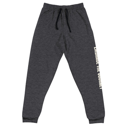 Embrace the Journey joggers in Charcoal Heather — front view