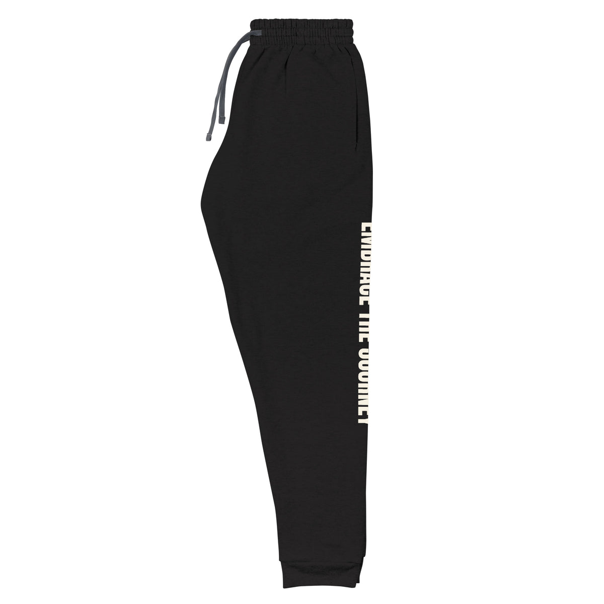 Embrace the Journey joggers in Black — left-front view