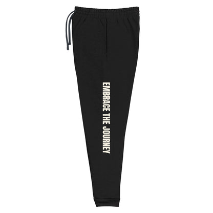 Embrace the Journey joggers in Black — left-leg view