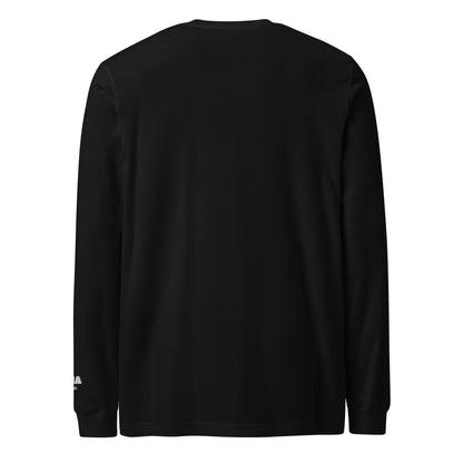 Embrace the Journey Athletic Long Sleeve T-Shirt in Black — back view