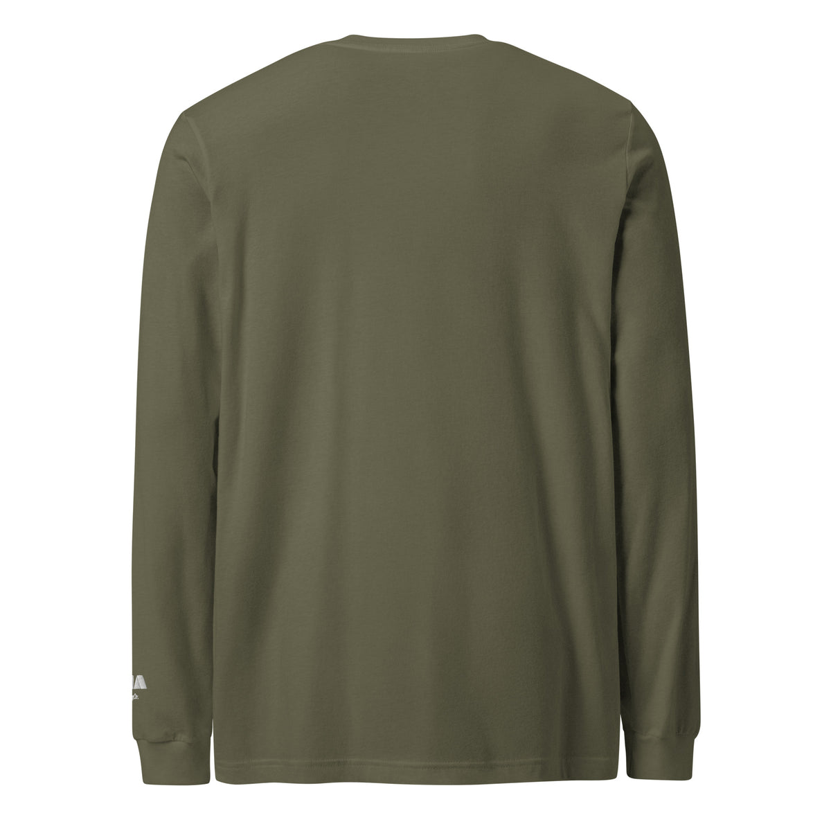 Summit Emblem long sleeve t-shirt in Military Green — back view