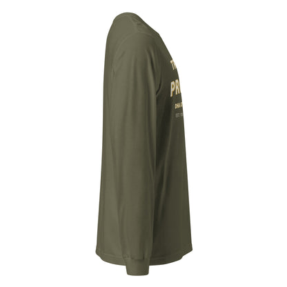 Trust the Process Long Sleeve T-Shirt in Military Green — right side view