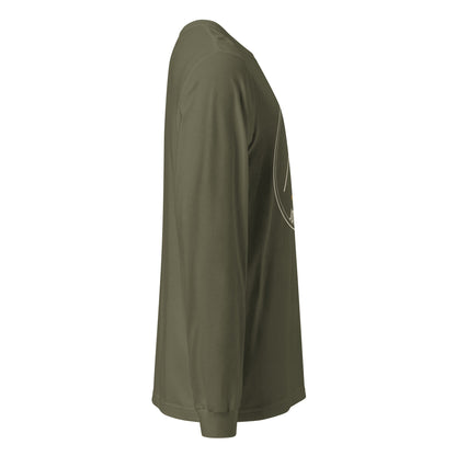 Summit long sleeve t-shirt in Military Green — right side view
