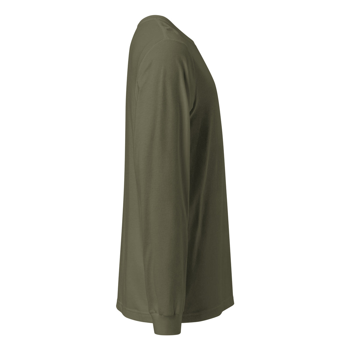 Summit Emblem long sleeve t-shirt in Military Green — right side view