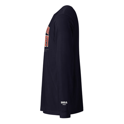 Embrace the Journey Long Sleeve T-Shirt in Navy — left side view