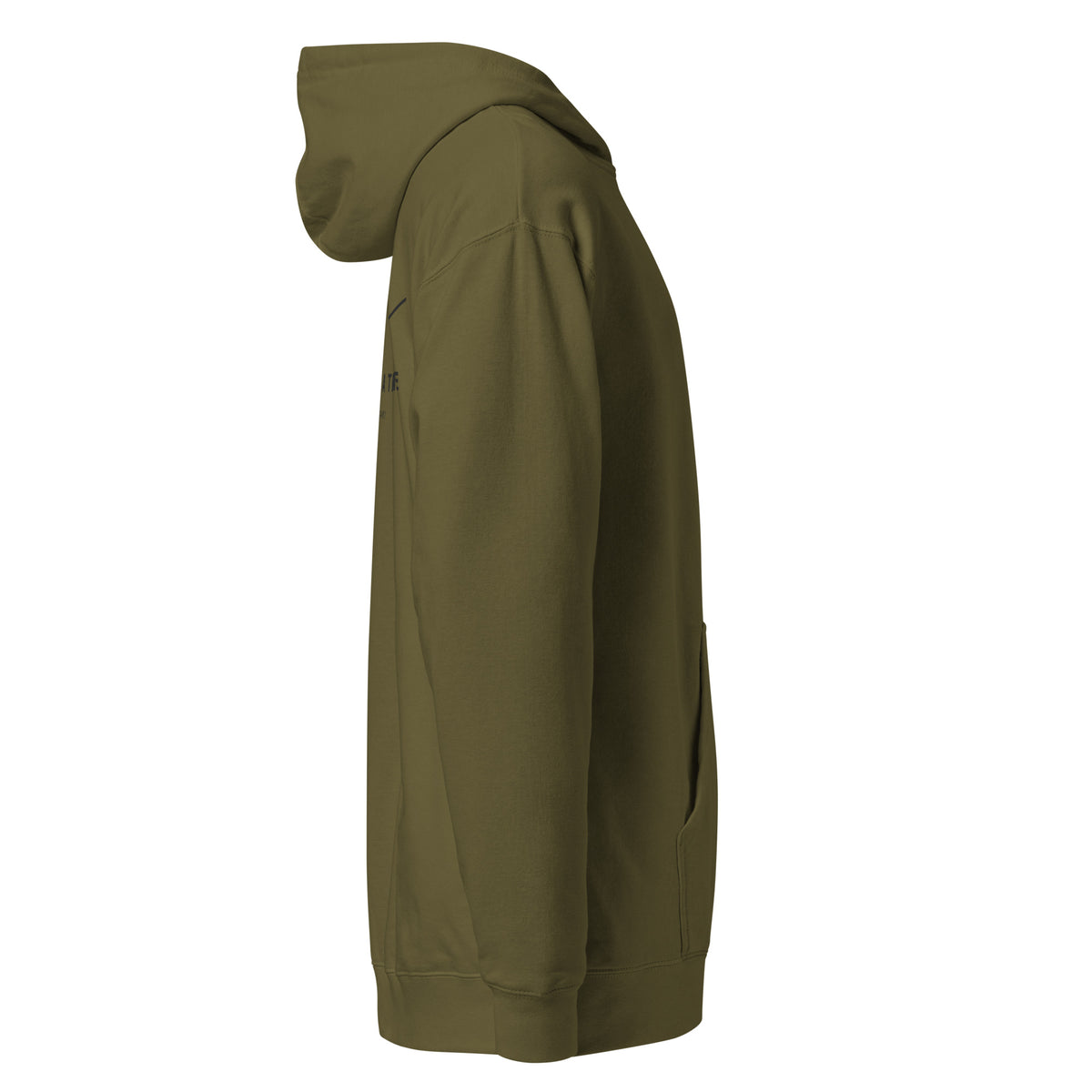 One Step at a Time Hoodie in Army — right view