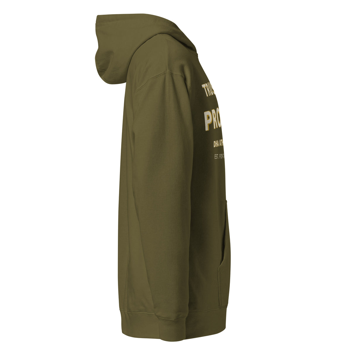 Trust the Process hoodie in Army — right view