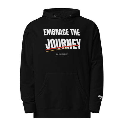 Embrace the Journey Athletic hoodie in Black — front view