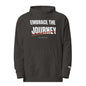 Embrace the Journey Athletic hoodie in Charcoal Heather — front view