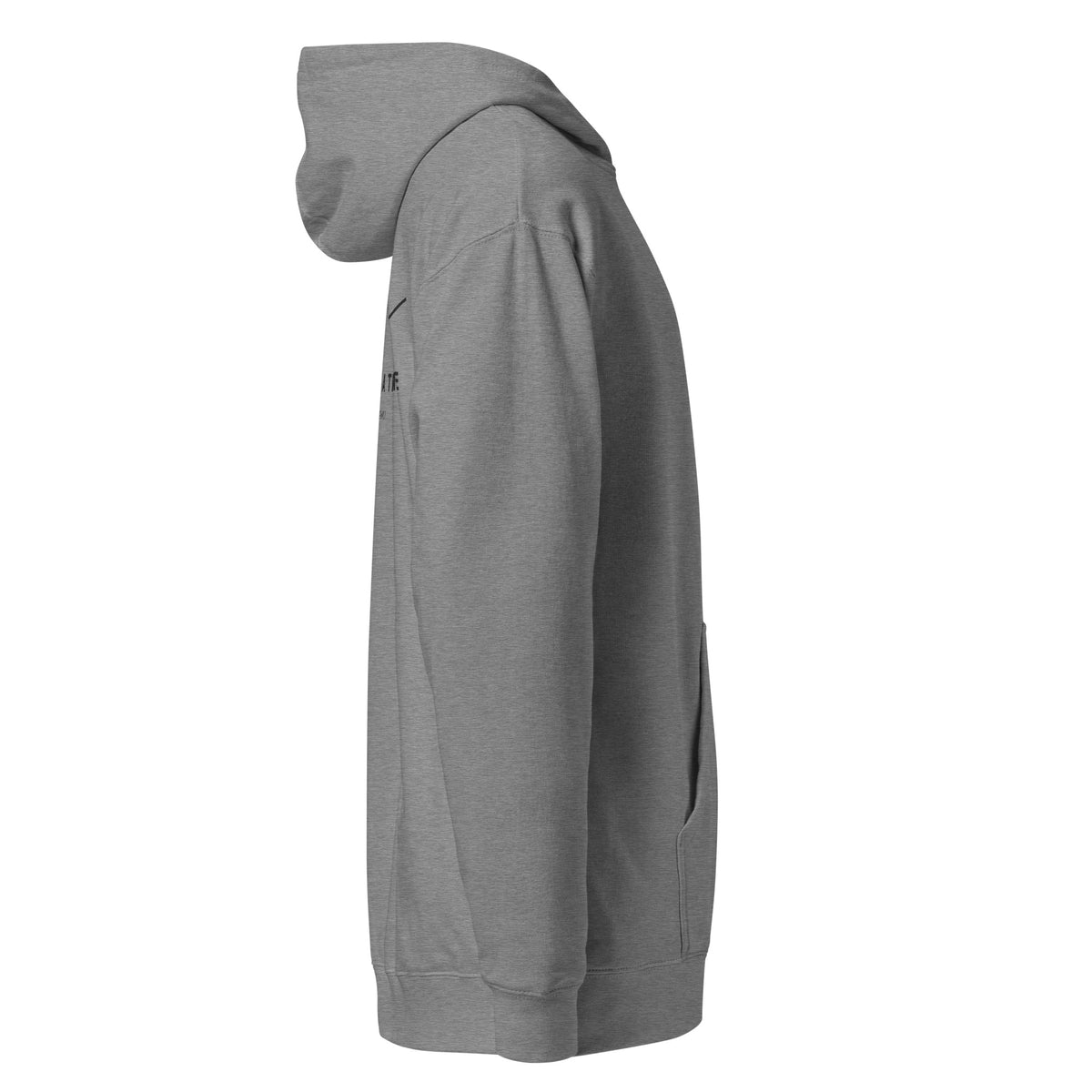 One Step at a Time Hoodie in Gunmetal Heather — right view