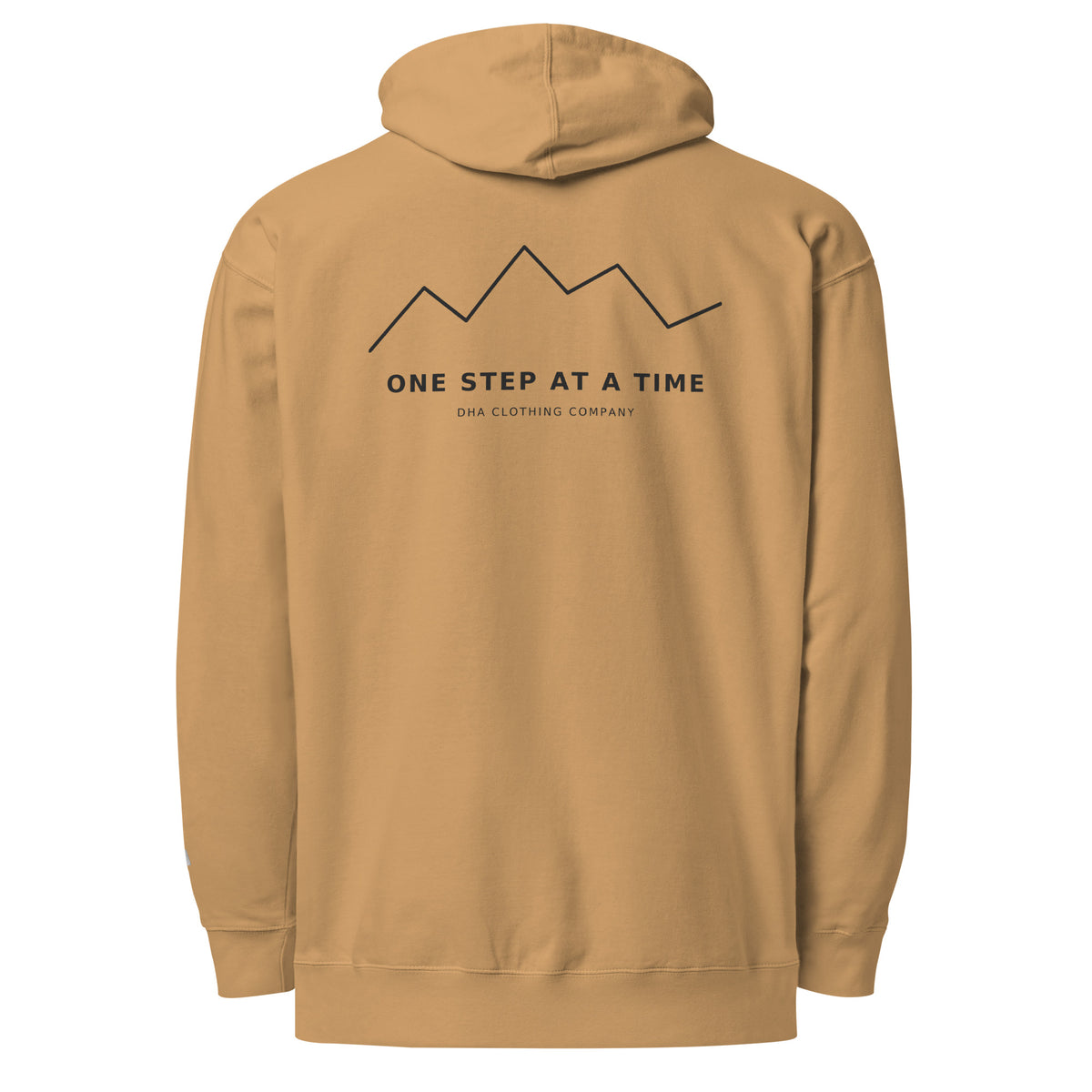 One Step at a Time Hoodie in Sandstone — back view