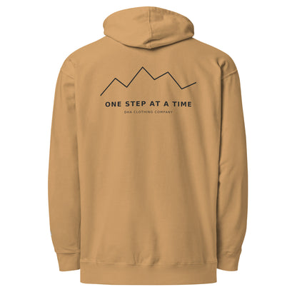 One Step at a Time Hoodie in Sandstone — back view