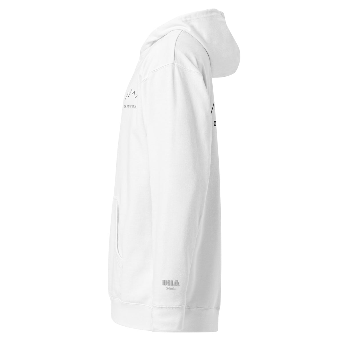 One Step at a Time Hoodie in White — left view