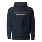 Christ Consciousness Hoodie in Navy Blazer — front view