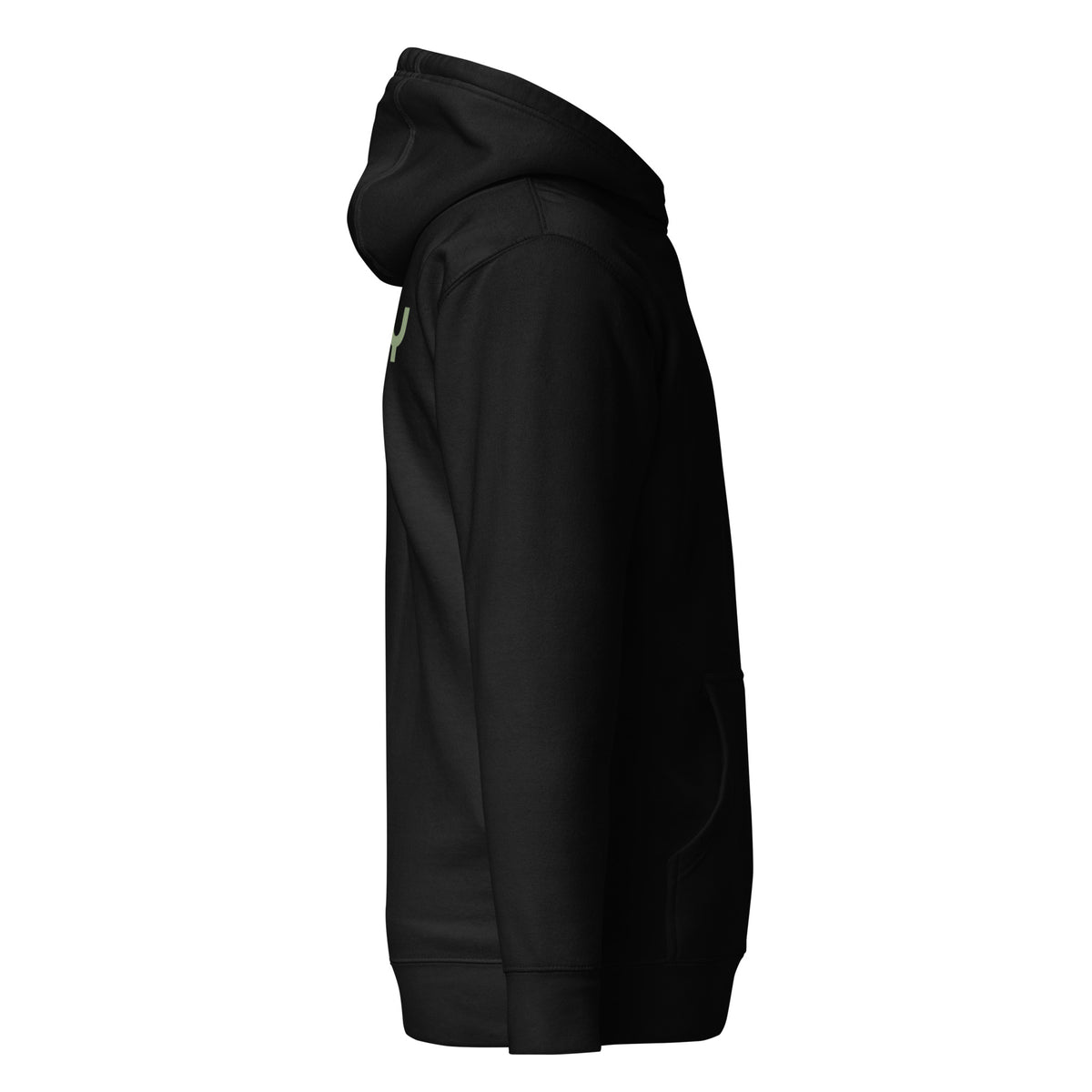 GOD BODY ACTIVATED Hoodie – Embroidered — Heart, black right side view