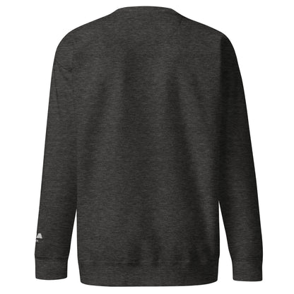 Embrace the Journey Speed Slash Crewneck Sweatshirt in Charcoal Heather — back view