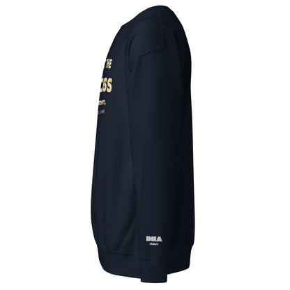 Trust the Process Crewneck Sweatshirt in Navy Blazer — left side view