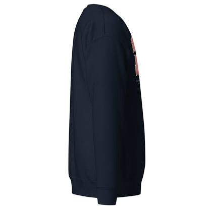 Embrace the Journey Varsity Arch Crewneck Sweatshirt in Navy Blazer — right side view