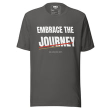 Embrace the Journey athletic t-shirt in Asphalt — front view