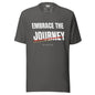 Embrace the Journey athletic t-shirt in Asphalt — front view