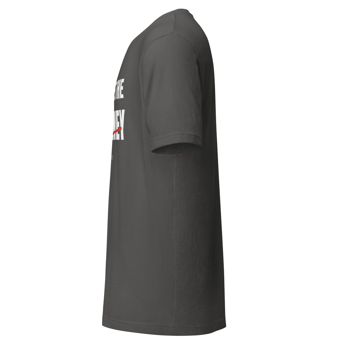 Embrace the Journey athletic t-shirt in Asphalt — left view