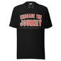 Embrace the Journey motivational t-shirt in Black — front view