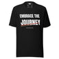 Embrace the Journey athletic t-shirt in Black — front view