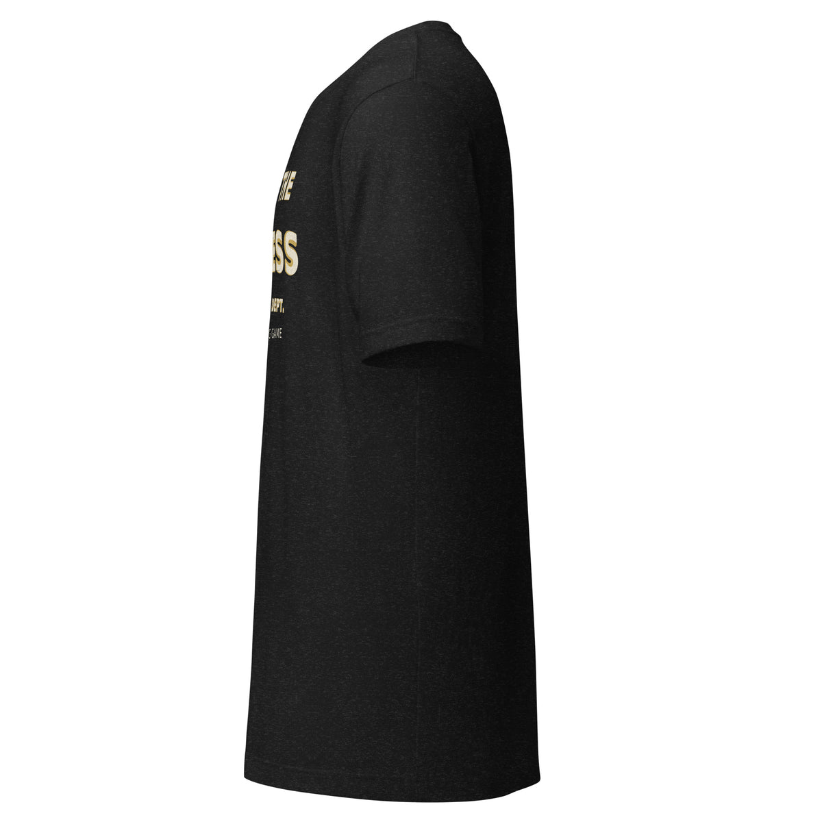 Trust the Process motivational t-shirt in Black Heather — left view