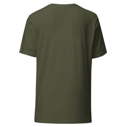 Summit Emblem T-Shirt in Military Green — back view
