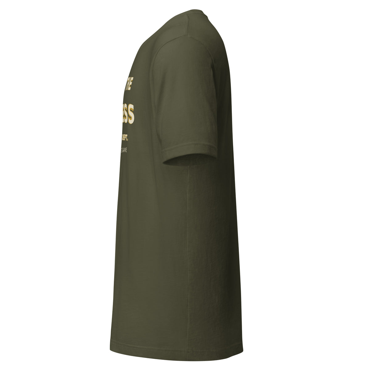 Trust the Process motivational t-shirt in Military Green — left view