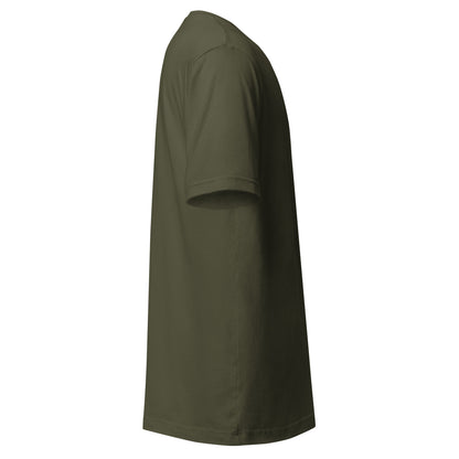 Summit Emblem T-Shirt in Military Green — right side view