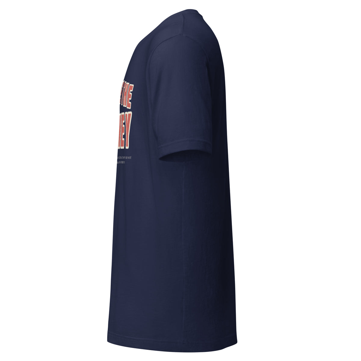 Embrace the Journey motivational t-shirt in Navy — left view