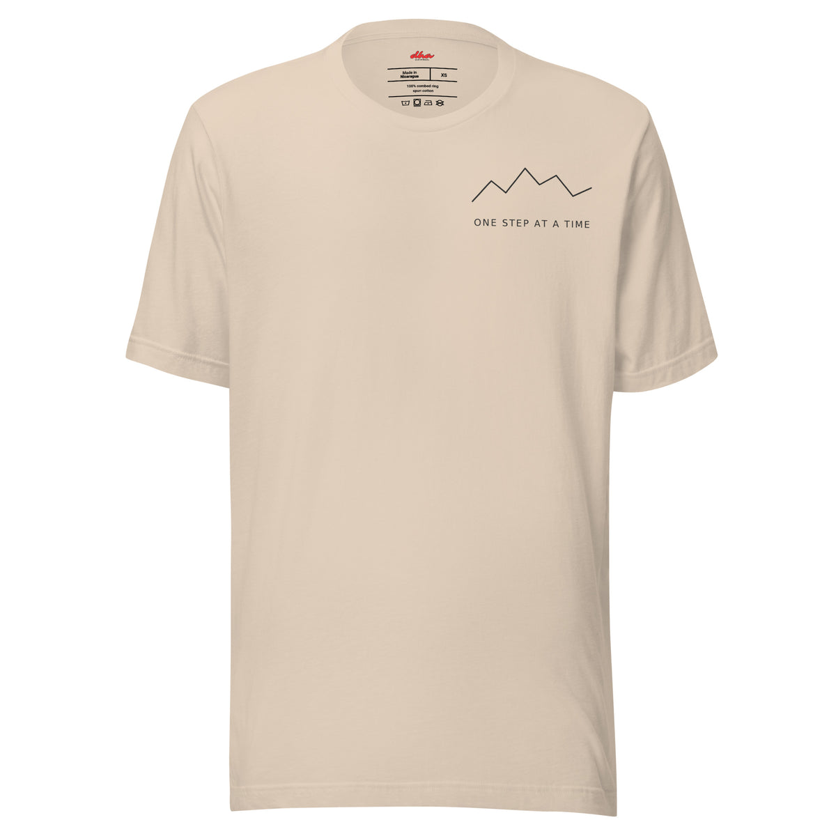 One Step at a Time T-Shirt in Soft Cream — front view